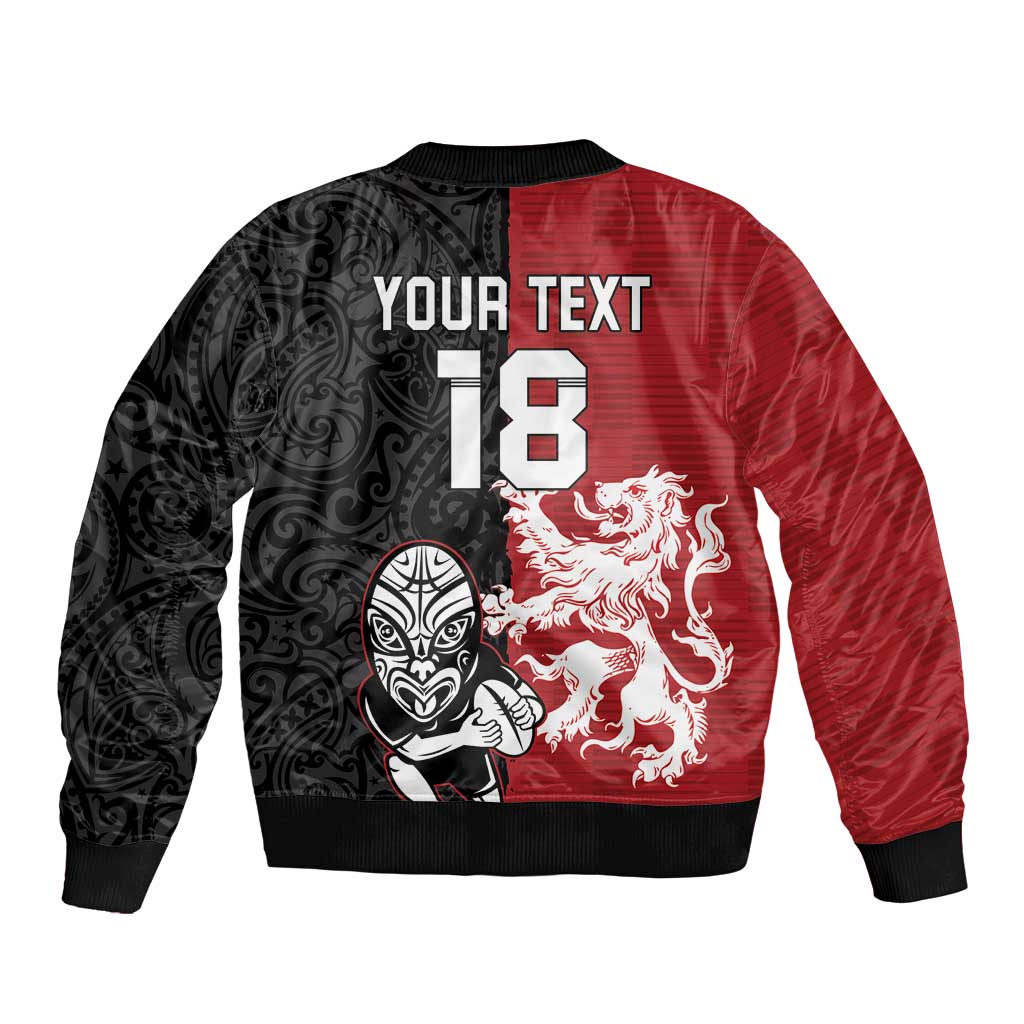 Custom British Lions New Zealand Bomber Jacket Unique Style - Polynesian Pride