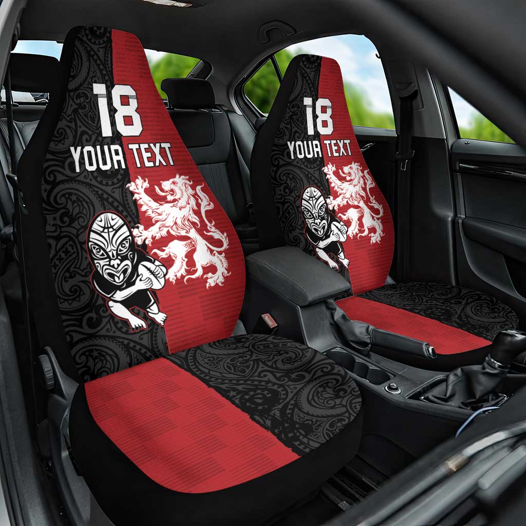 Custom British Lions New Zealand Car Seat Cover Unique Style - Polynesian Pride