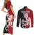 Custom British Lions New Zealand Couples Matching Short Sleeve Bodycon Dress and Long Sleeve Button Shirt Unique Style - Polynesian Pride