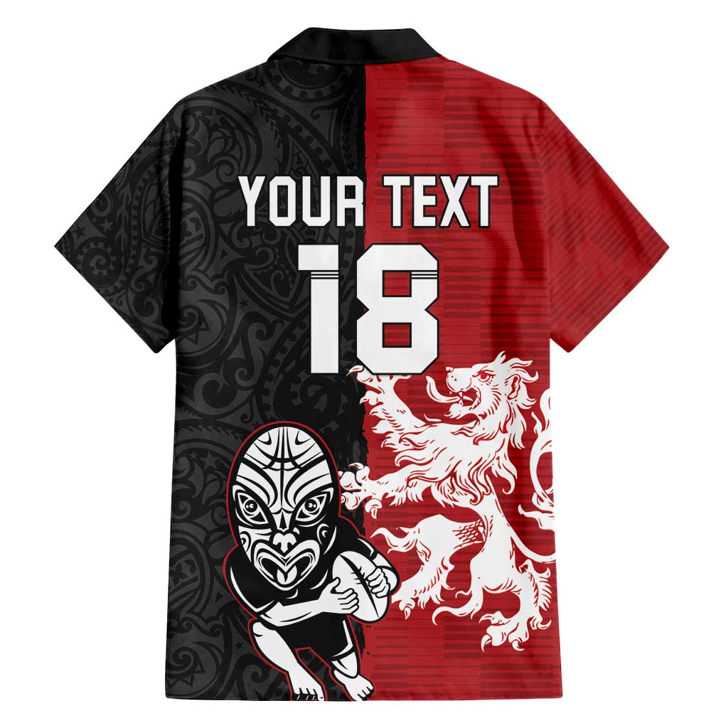 Custom British Lions New Zealand Family Matching Off Shoulder Short Dress and Hawaiian Shirt Unique Style - Polynesian Pride