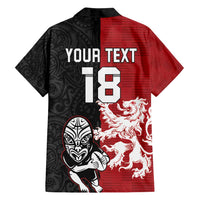 Custom British Lions New Zealand Family Matching Off Shoulder Short Dress and Hawaiian Shirt Unique Style - Polynesian Pride