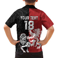 Custom British Lions New Zealand Family Matching Short Sleeve Bodycon Dress and Hawaiian Shirt Unique Style LT18 - Polynesian Pride