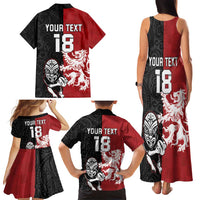 Custom British Lions New Zealand Family Matching Tank Maxi Dress and Hawaiian Shirt Unique Style - Polynesian Pride