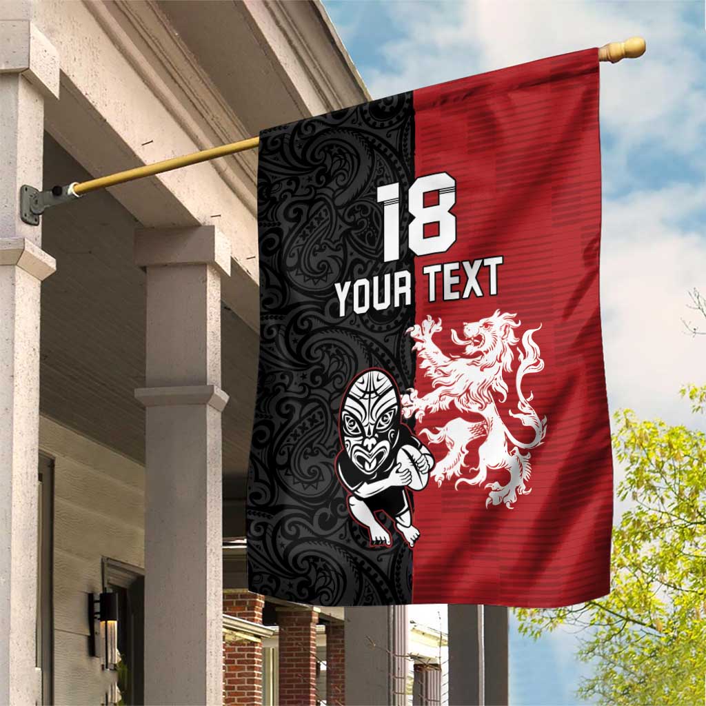 Custom British Lions New Zealand Garden Flag Unique Style - Polynesian Pride