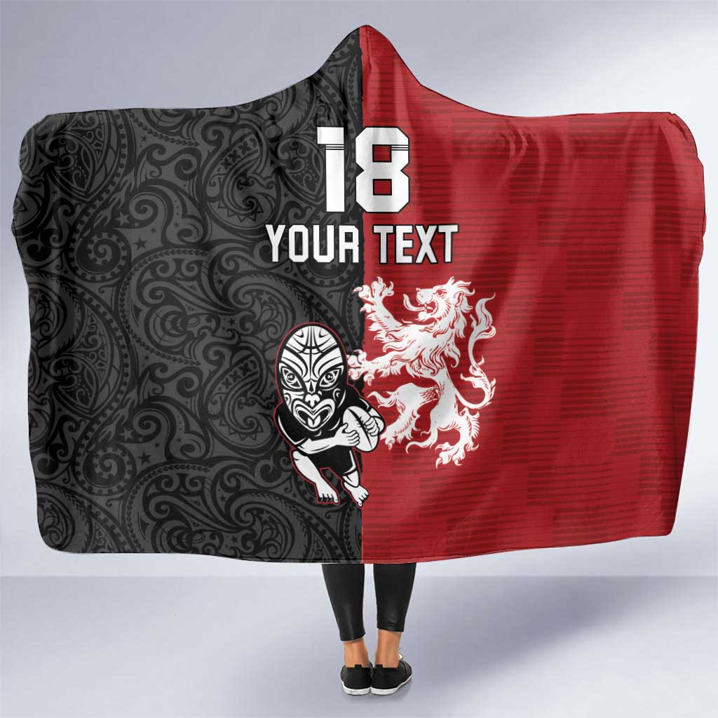 Custom British Lions New Zealand Hooded Blanket Unique Style - Polynesian Pride
