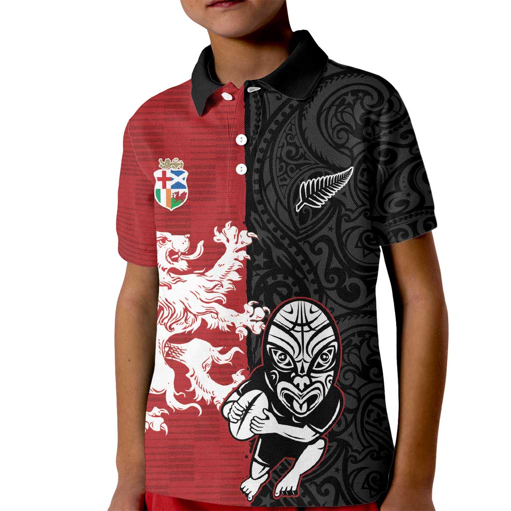 Custom British Lions New Zealand Kid Polo Shirt Unique Style - Polynesian Pride