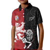 Custom British Lions New Zealand Kid Polo Shirt Unique Style - Polynesian Pride