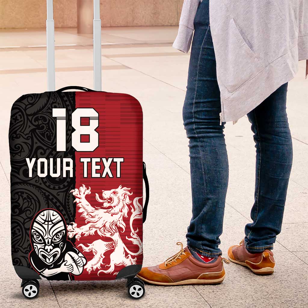 Custom British Lions New Zealand Luggage Cover Unique Style - Polynesian Pride