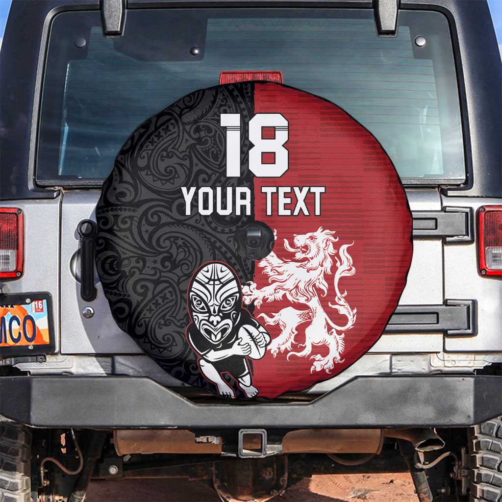Custom British Lions New Zealand Spare Tire Cover Unique Style - Polynesian Pride