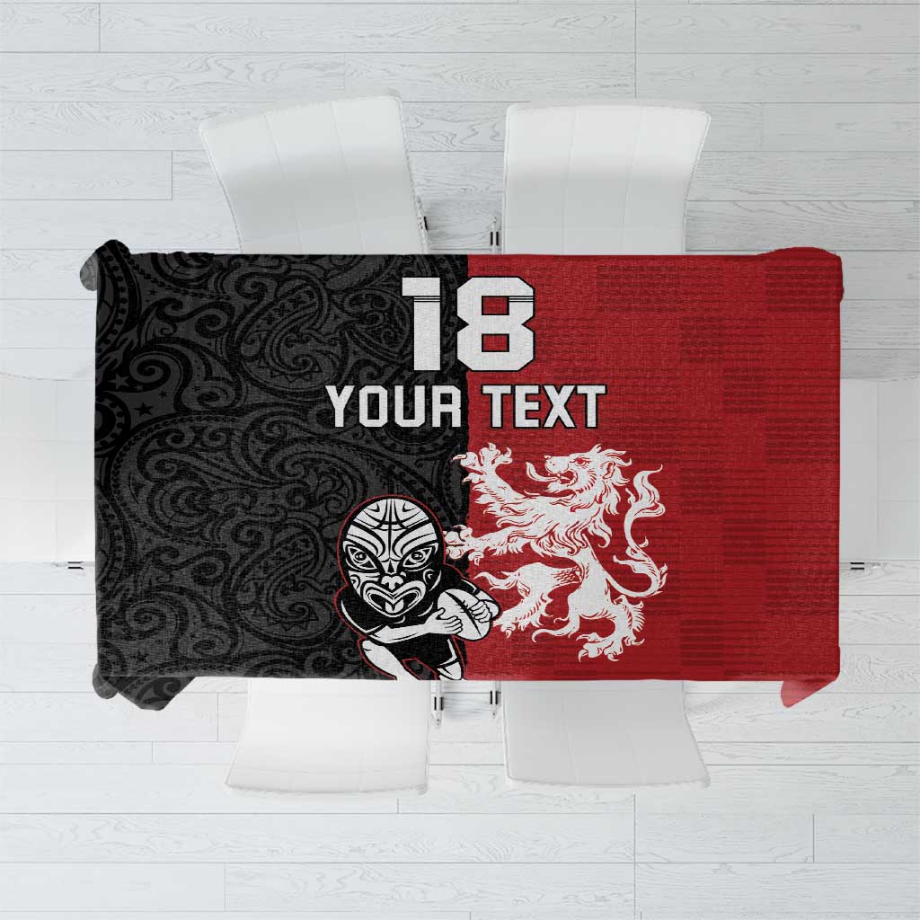 Custom British Lions New Zealand Tablecloth Unique Style - Polynesian Pride
