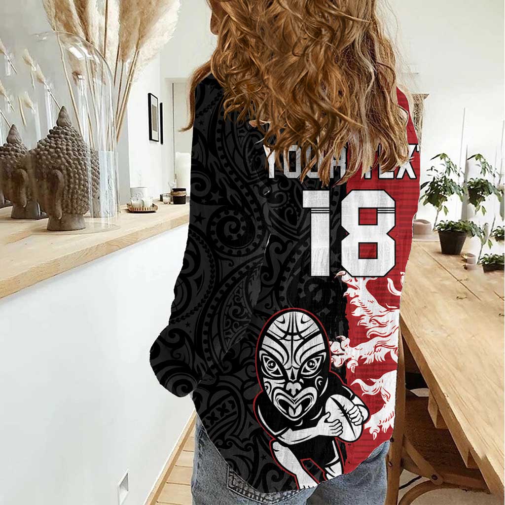 Custom British Lions New Zealand Women Casual Shirt Unique Style - Polynesian Pride