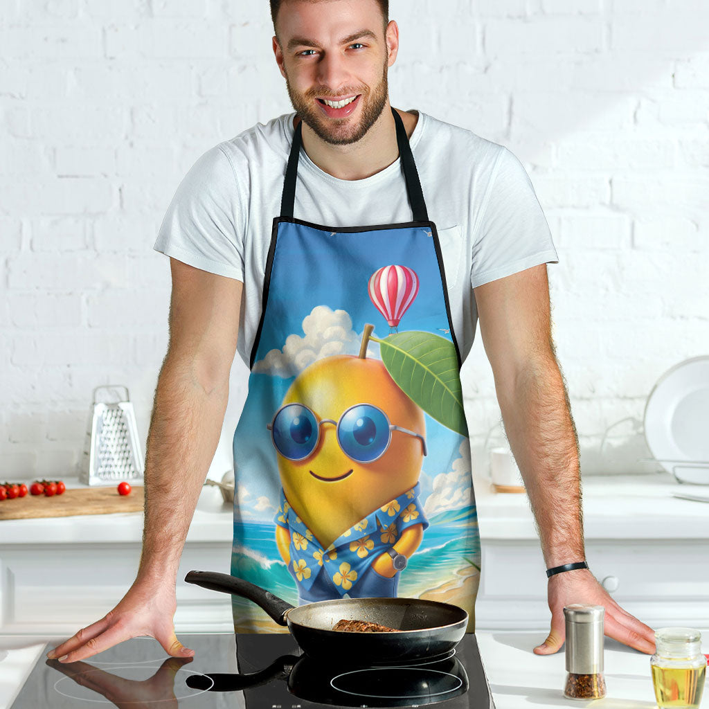 Funny Hawaii Mango Apron Tropical Summer Beach Mascot Vacation