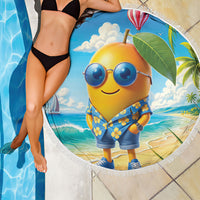 Funny Hawaii Mango Beach Blanket Tropical Summer Beach Mascot Vacation