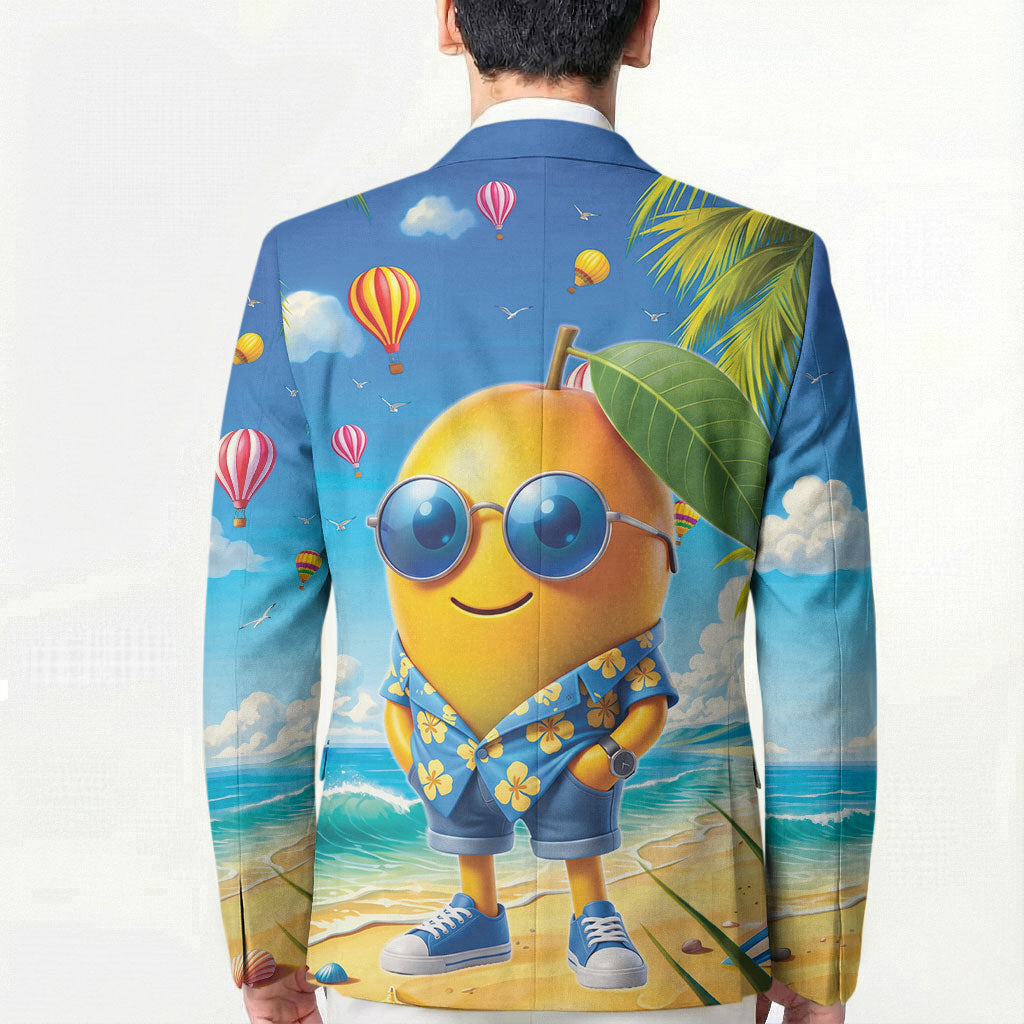 Funny Hawaii Mango Blazer Tropical Summer Beach Mascot Vacation