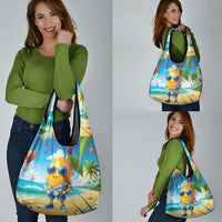 Funny Hawaii Mango Grocery Bag Tropical Summer Beach Mascot Vacation