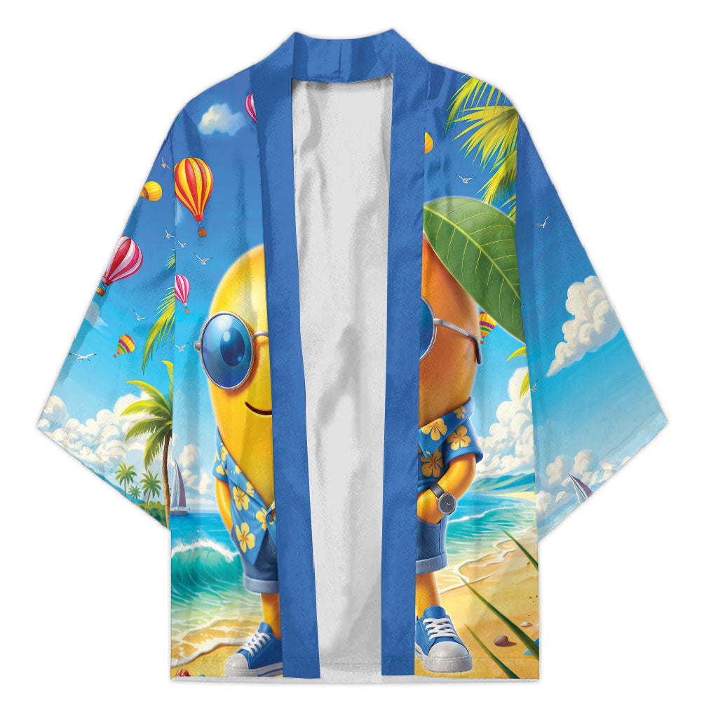 Funny Hawaii Mango Kimono Tropical Summer Beach Mascot Vacation LT19 Unisex Blue - Polynesian Pride