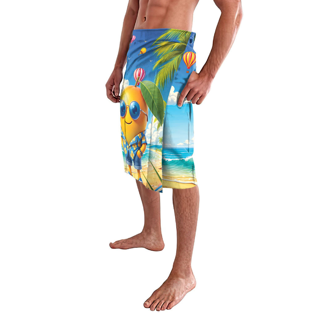 Funny Hawaii Mango Lavalava Tropical Summer Beach Mascot Vacation