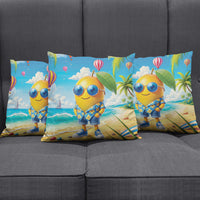 Funny Hawaii Mango Pillow Cover Tropical Summer Beach Mascot Vacation