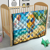 Funny Hawaii Mango Quilt Tropical Summer Beach Mascot Vacation