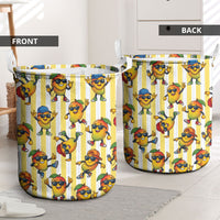 Funny Hawaii Mango Hip Hop Cartoon Laundry Basket Summer Beach Party