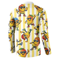 Funny Hawaii Mango Hip Hop Cartoon Button Sweatshirt Summer Beach Party