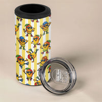 Funny Hawaii Mango Hip Hop Cartoon 4 in 1 Can Cooler Tumbler Summer Beach Party
