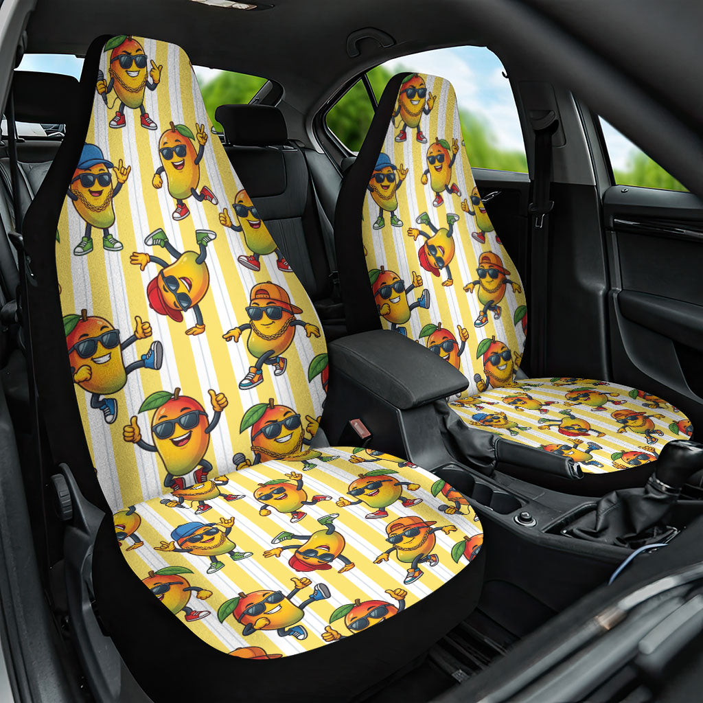 Funny Hawaii Mango Hip Hop Cartoon Car Seat Cover Summer Beach Party