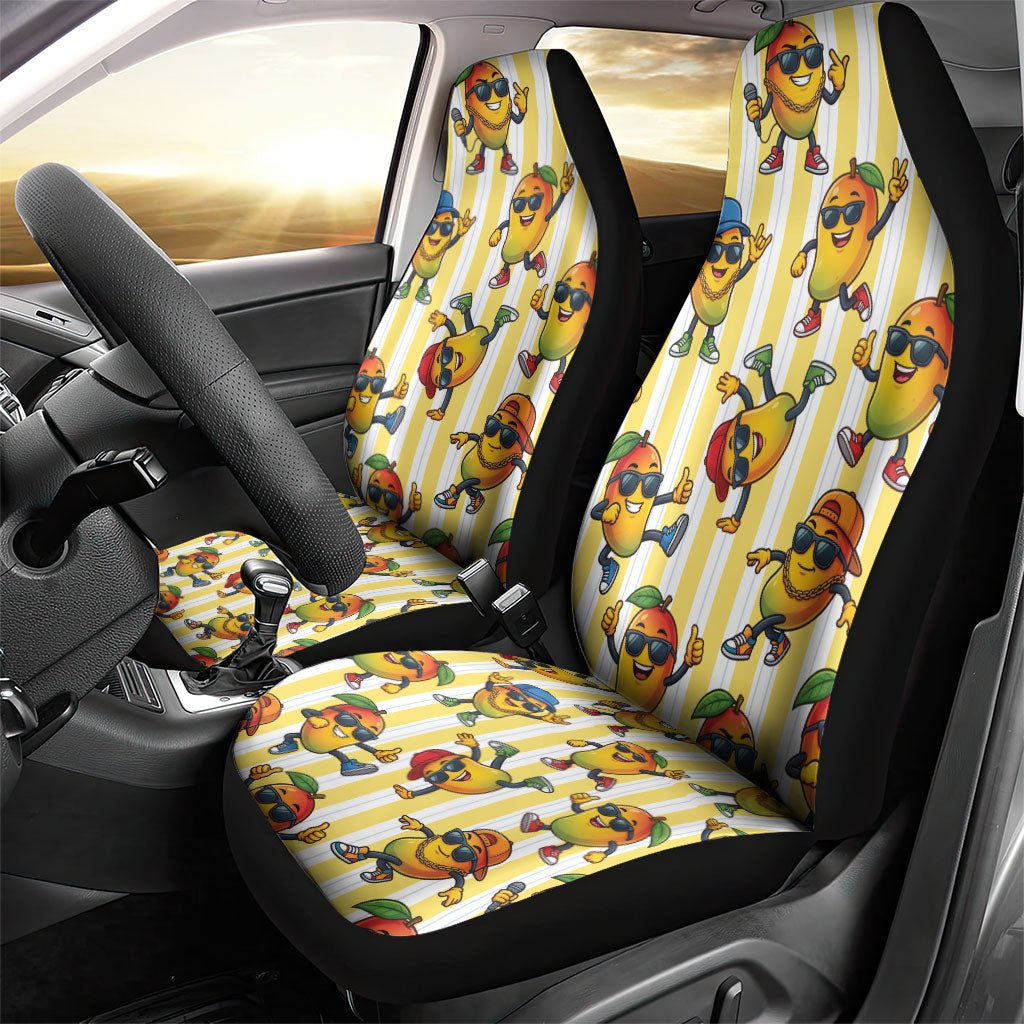 Funny Hawaii Mango Hip Hop Cartoon Car Seat Cover Summer Beach Party