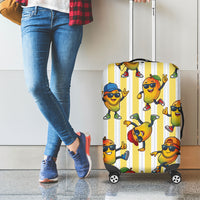 Funny Hawaii Mango Hip Hop Cartoon Luggage Cover Summer Beach Party