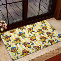 Funny Hawaii Mango Hip Hop Cartoon Rubber Doormat Summer Beach Party