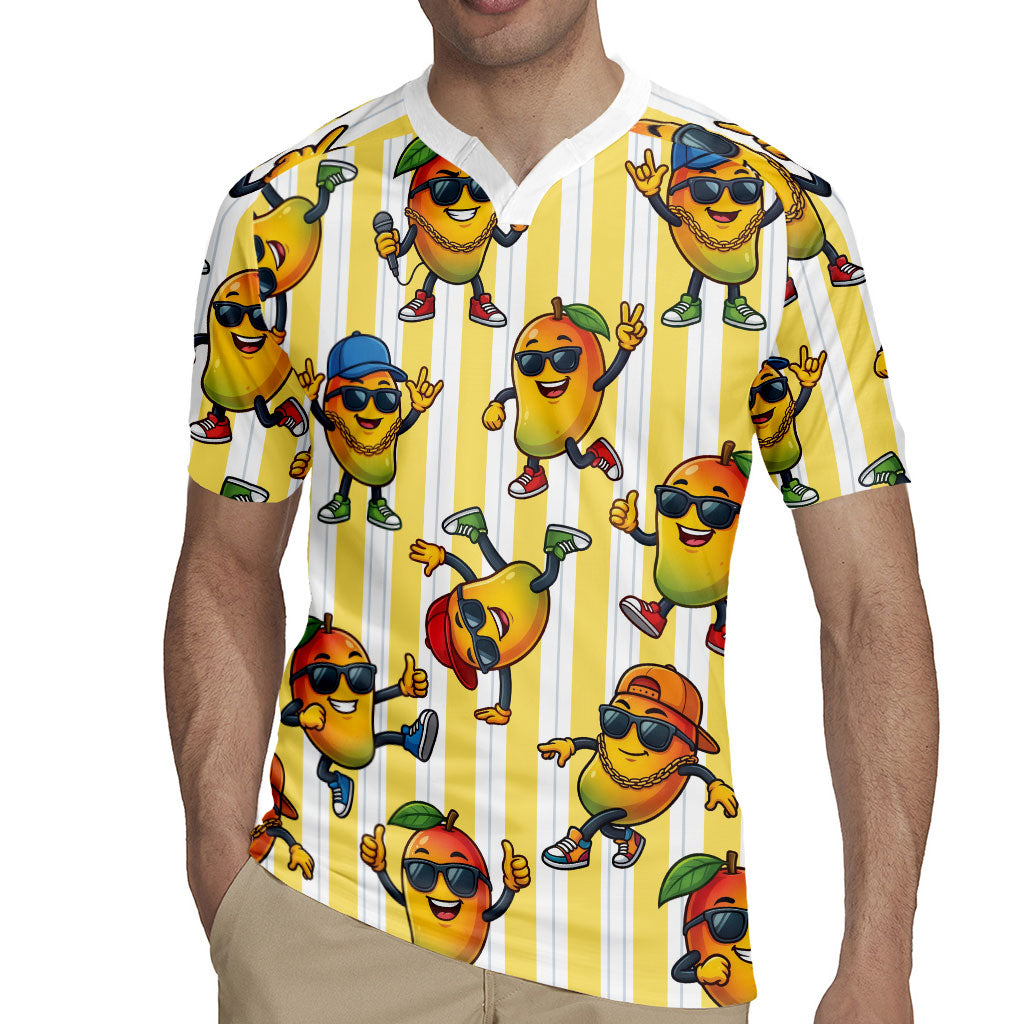 Funny Hawaii Mango Hip Hop Cartoon Rugby Jersey Summer Beach Party