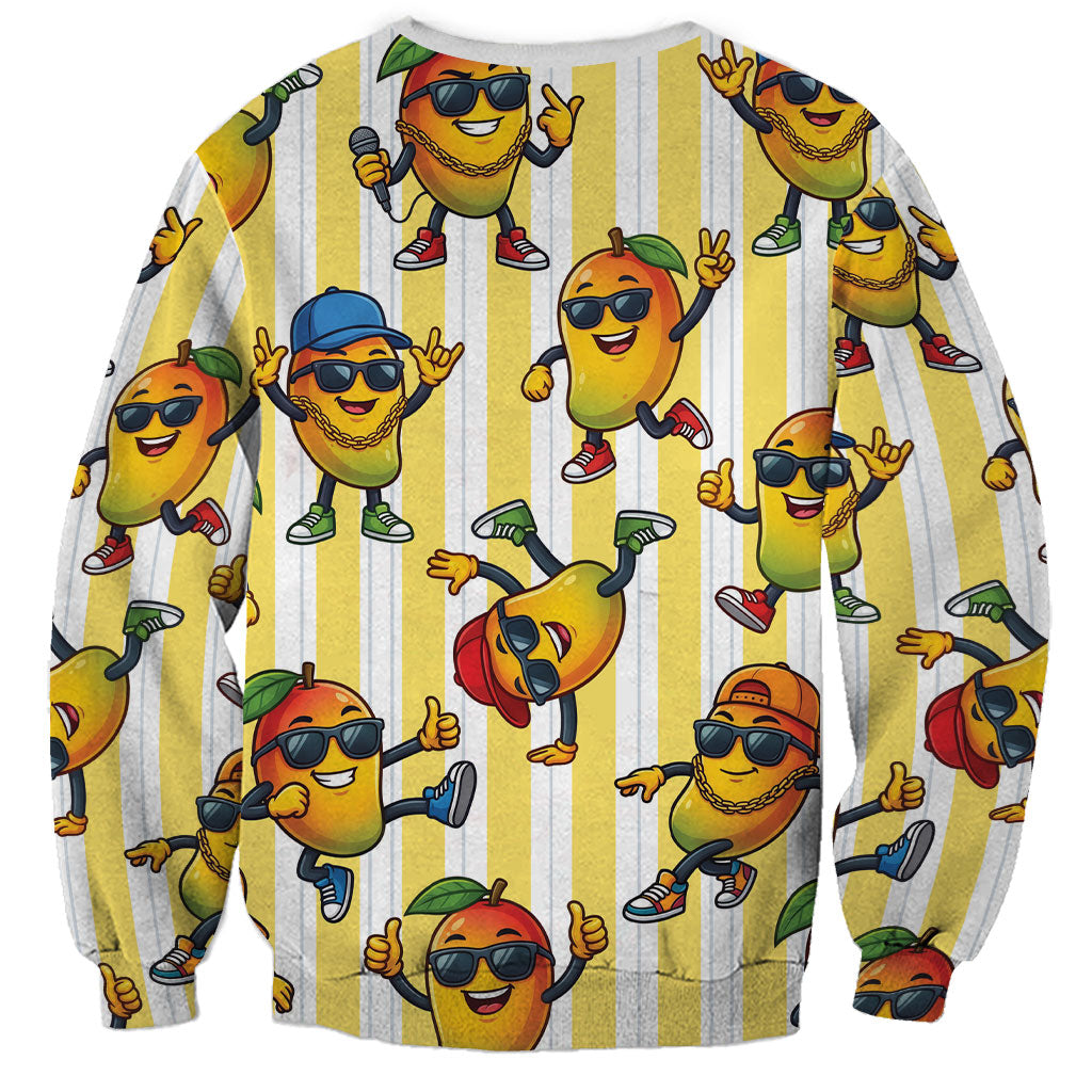 Funny Hawaii Mango Hip Hop Cartoon Sweatshirt Summer Beach Party