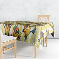 Funny Hawaii Mango Hip Hop Cartoon Tablecloth Summer Beach Party