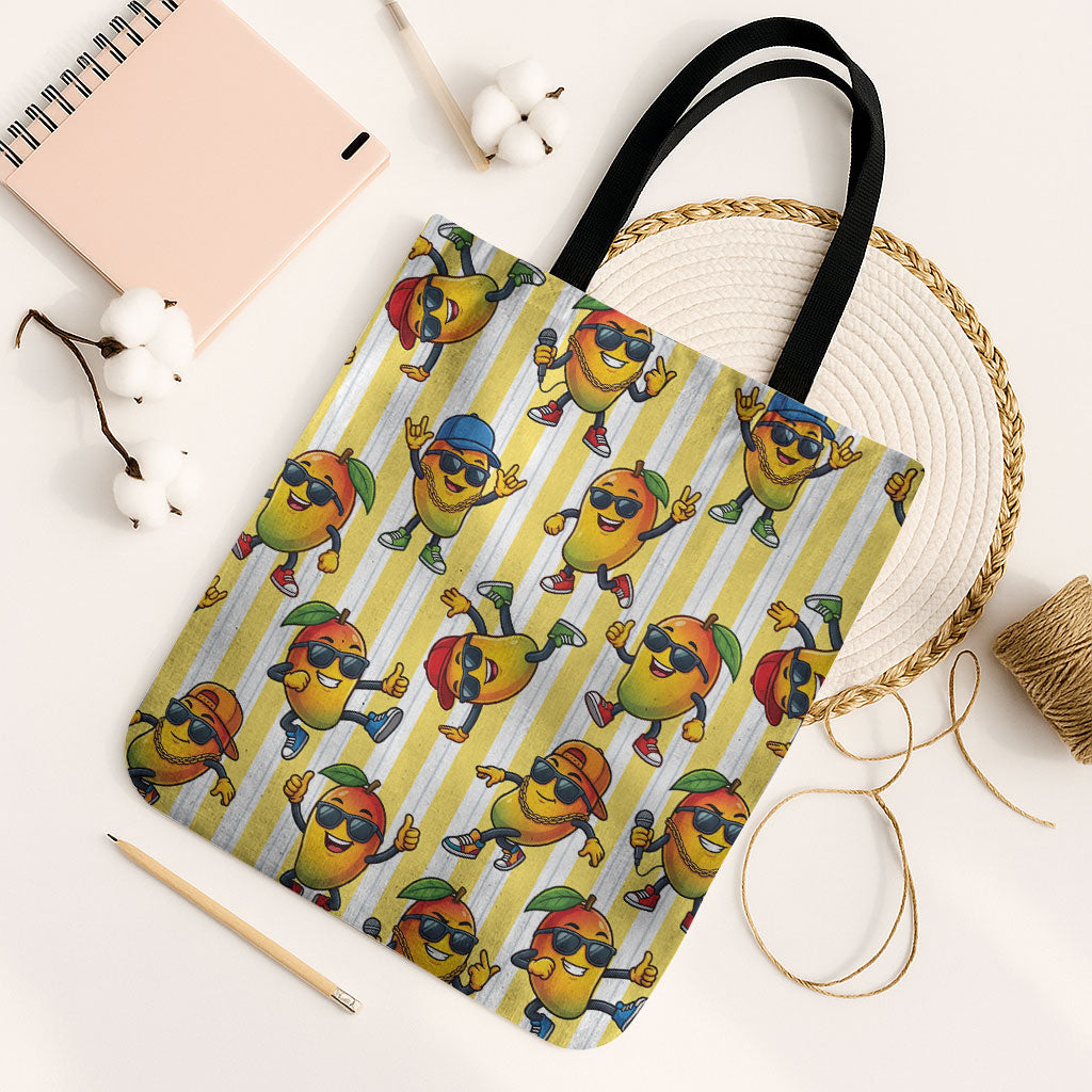 Funny Hawaii Mango Hip Hop Cartoon Tote Bag Summer Beach Party