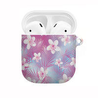 Pink Aloha Hawaiian AirPods Case Tropical Flower Palm Leaf Pattern LT19 Pink - Polynesian Pride