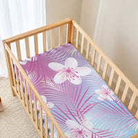 Pink Aloha Hawaiian Baby Bed Cover Tropical Flower Palm Leaf Pattern LT19 - Polynesian Pride