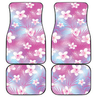 Pink Aloha Hawaiian Car Mats Tropical Flower Palm Leaf Pattern LT19 - Polynesian Pride
