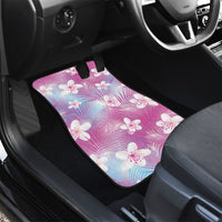Pink Aloha Hawaiian Car Mats Tropical Flower Palm Leaf Pattern LT19 - Polynesian Pride
