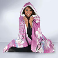 Pink Aloha Hawaiian Hooded Blanket Tropical Flower Palm Leaf Pattern LT19 - Polynesian Pride