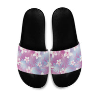 Pink Aloha Hawaiian Slide Sandals Tropical Flower Palm Leaf Pattern LT19 Pink - Polynesian Pride