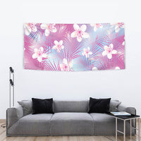 Pink Aloha Hawaiian Tapestry Tropical Flower Palm Leaf Pattern LT19 - Polynesian Pride