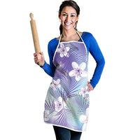 Purple Aloha Hawaiian Apron Tropical Flower Palm Leaf Pattern LT19 - Polynesian Pride