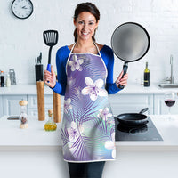 Purple Aloha Hawaiian Apron Tropical Flower Palm Leaf Pattern LT19 - Polynesian Pride