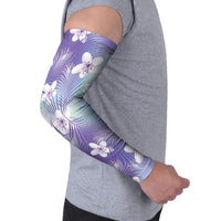Purple Aloha Hawaiian Arm Sleeves Tropical Flower Palm Leaf Pattern LT19 - Polynesian Pride