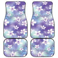 Purple Aloha Hawaiian Car Mats Tropical Flower Palm Leaf Pattern LT19 - Polynesian Pride