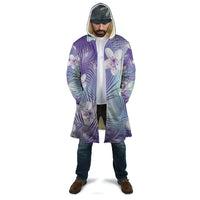 Purple Aloha Hawaiian Cloak Tropical Flower Palm Leaf Pattern LT19 - Polynesian Pride