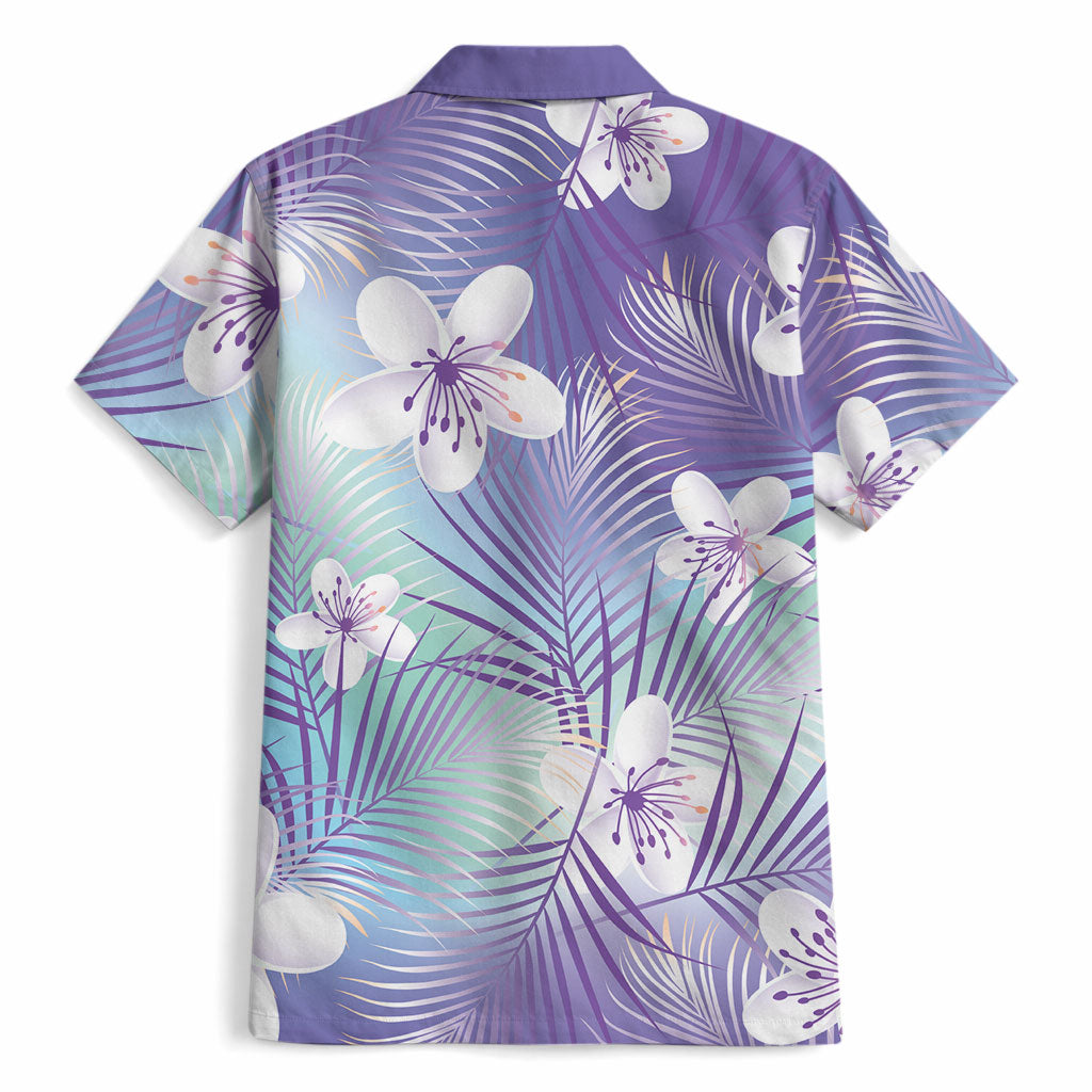 Purple Aloha Hawaiian Hawaiian Shirt Tropical Flower Palm Leaf Pattern LT19 - Polynesian Pride