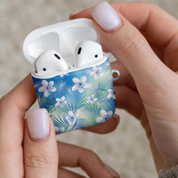Blue Aloha Hawaiian AirPods Case Tropical Flower Palm Leaf Pattern LT19 - Polynesian Pride