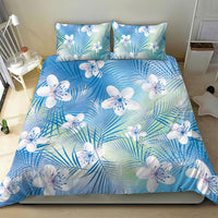 Blue Aloha Hawaiian Bedding Set Tropical Flower Palm Leaf Pattern LT19 - Polynesian Pride
