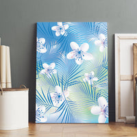 Blue Aloha Hawaiian Canvas Wall Art Tropical Flower Palm Leaf Pattern LT19 - Polynesian Pride
